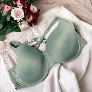 VOGLO, Bra Underwire, lace trim,Sea Green 48G